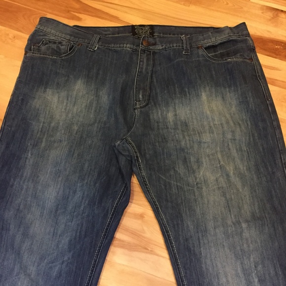 Denim Jeans Big & Tall Mens Relaxed Distressed - Picture 2 of 8
